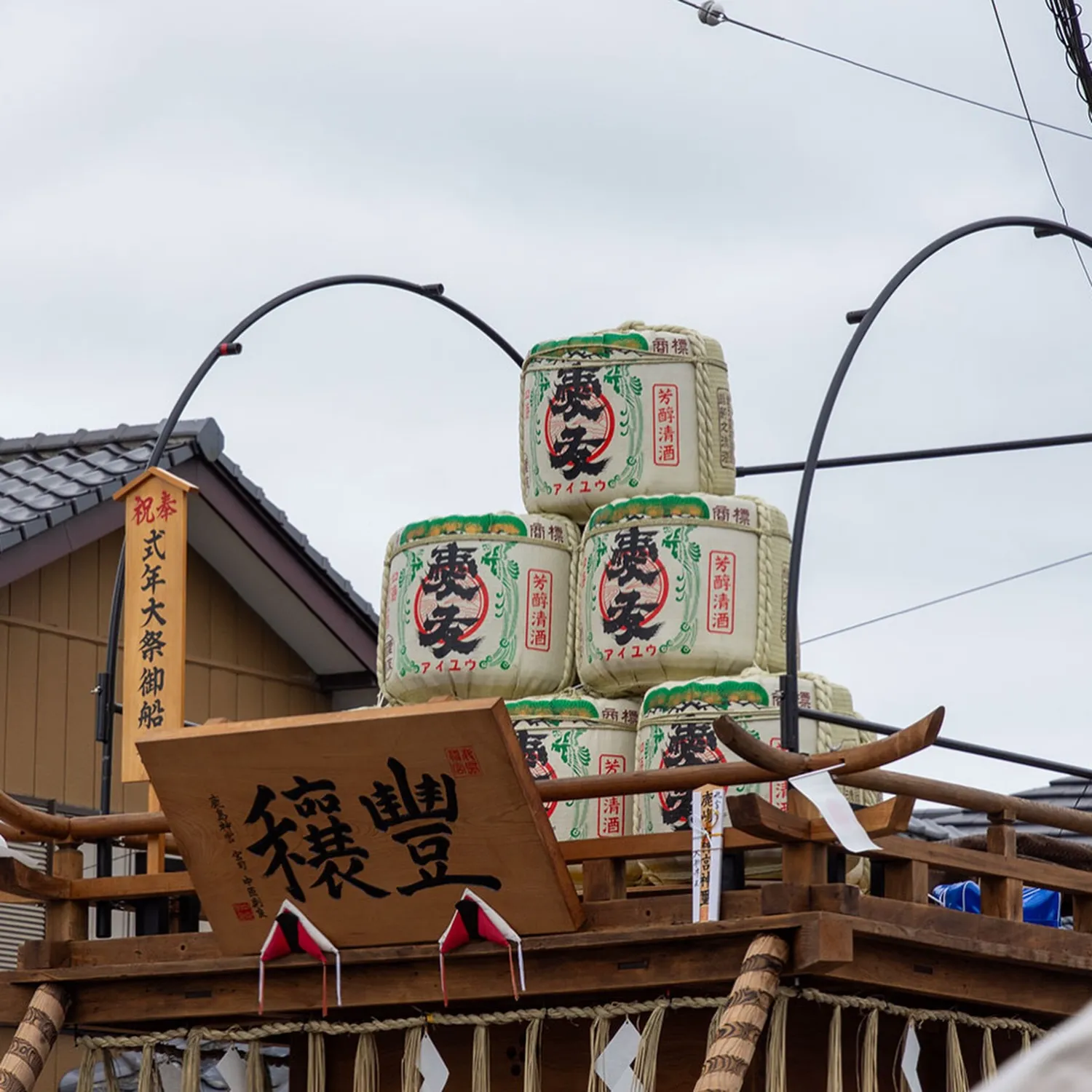 御船祭では山車もたくさん出ていました。